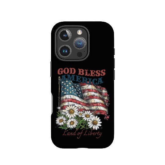 God Bless America 4th Of July US Flag Daisy IPhone Cases