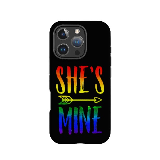 I'm Hers She's Mine LGBT Pride Lesbian Couple IPhone Cases