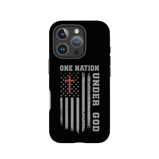 One Nation Under God US Flag Christian 4th of July IPhone Cases