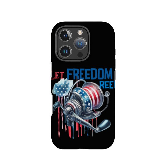 Let Freedom Reel Fishing USA IPhone Cases