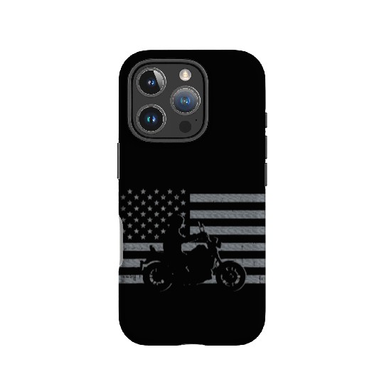 Motorcycle US Flag Biker Motorbike Teen Youth IPhone Cases