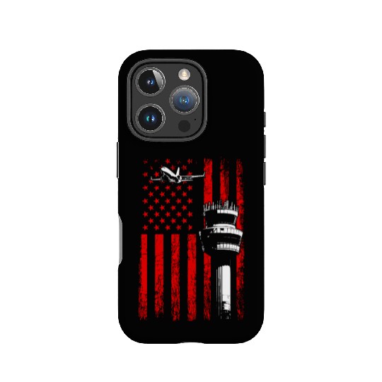 American Flag US, air traffic controller IPhone Cases