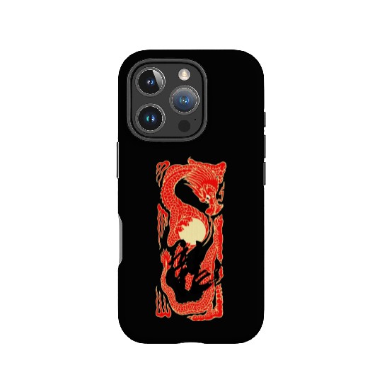 Japanese Dragon Sunset Tattoo IPhone Cases