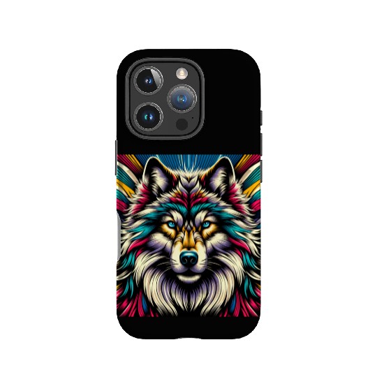 Colorful Wolf Art IPhone Cases - Vibrant Animal Lover