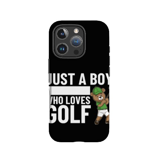Golfing Bear Just A Boy Who Loves Golf IPhone Cases