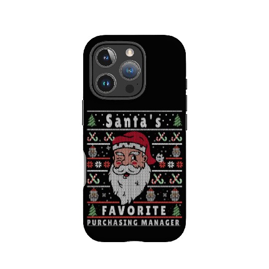 Santas XMAS Ugly Christmas Purchasing-Manager IPhone Cases