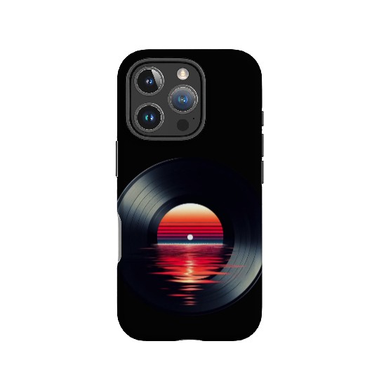 Vinyl LP Music Record, Retro Sunset IPhone Cases