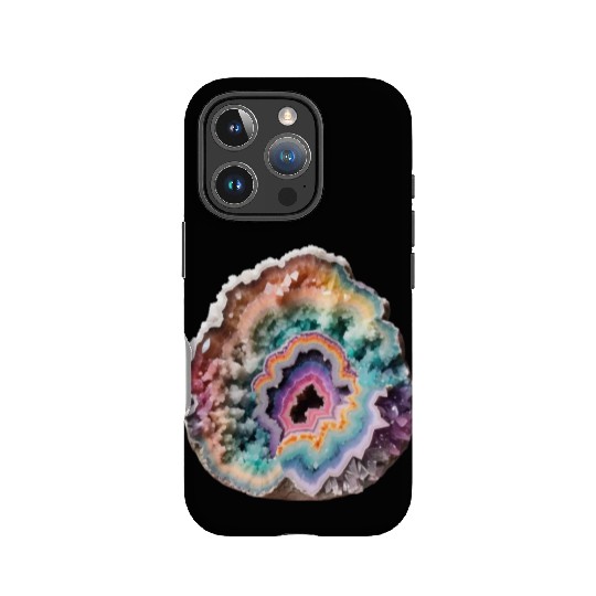 Fantasy Pastel Rainbow Geo Stone Crystal IPhone Cases