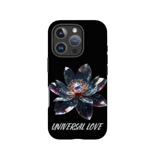 Cosmic Crystal Glass Flower "UniversalLove" IPhone Cases