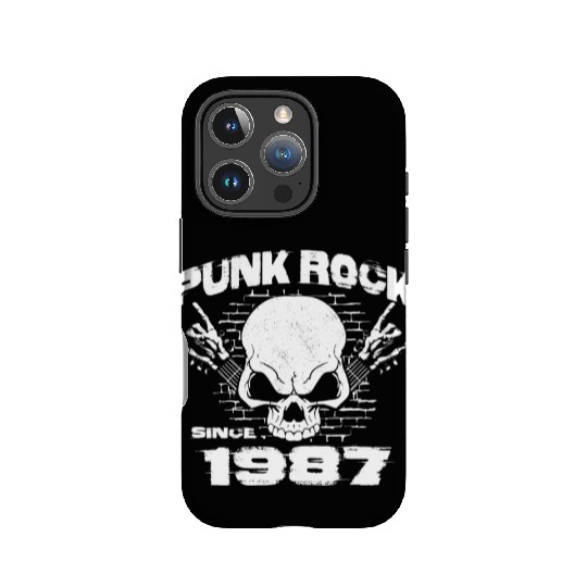 Punk Rock Since 1987 - Skull Rock Hands 37th IPhone Cases