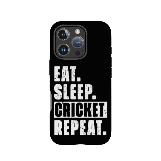 Cricket Fans Eat Sleep Cricket Repeat IPhone Cases