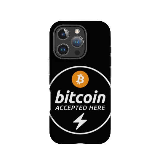 Bitcoin Accepted Here via Lightning Promo IPhone Cases