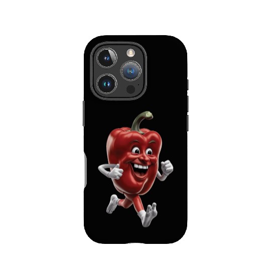 Red Bell Pepper Running Realistic IPhone Cases