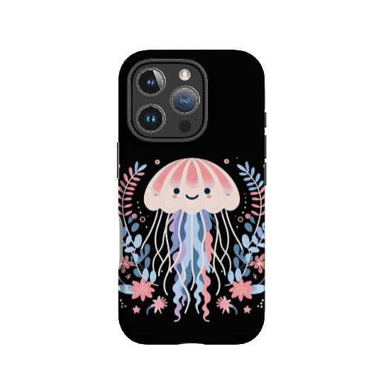Floral Jellyfish Delight IPhone Cases