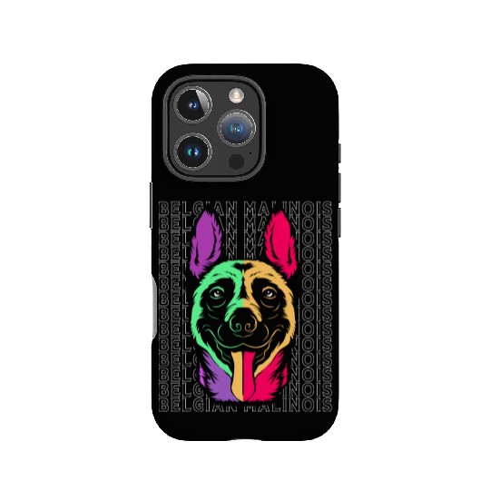 Colorful Dog Face Pet Puppy Belgian Malinois IPhone Cases