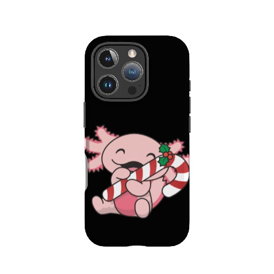 Axolotl Christmas Candy Cane Sweet Axolotl IPhone Cases