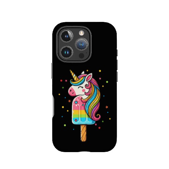 Colorful unicorn ice cream motif for summer IPhone Cases