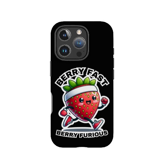 Berry Fast Berry Furious Running Strawberry IPhone Cases