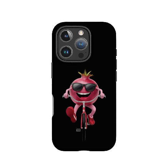 Pomegranate Cycling On Bike Realistic IPhone Cases