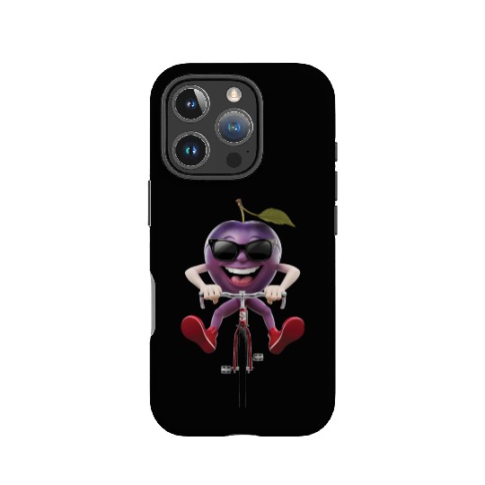 Plum Cycling On Bike Realistic IPhone Cases