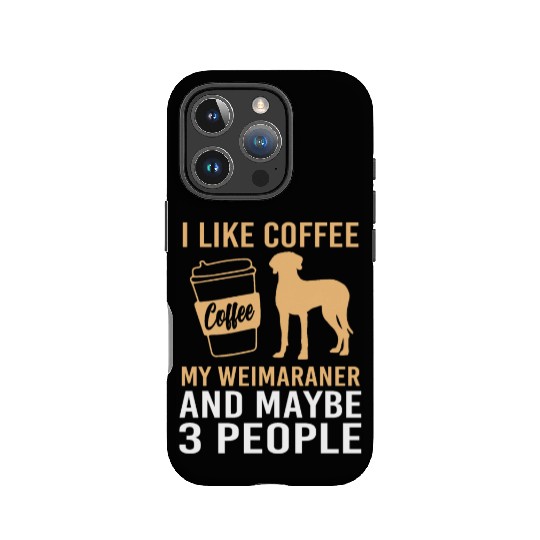 Dog Pun Coffee Lover Pet Coffee And Weimaraner IPhone Cases
