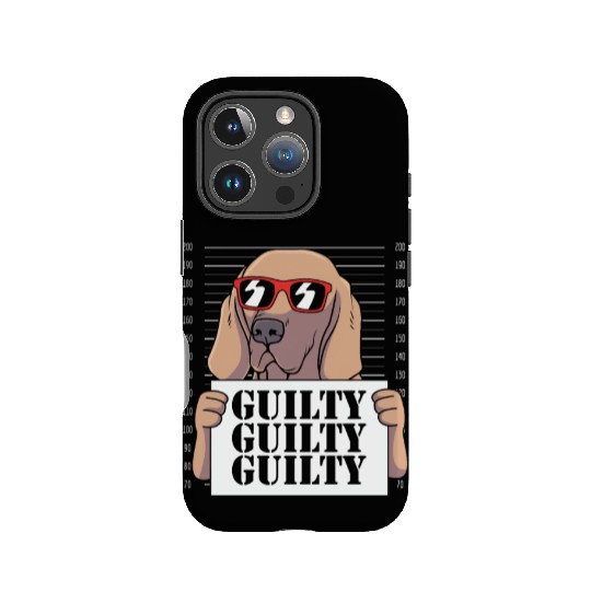 Dog With Sunglasses Mugshot Funny Weimaraner IPhone Cases