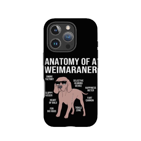 Dog With Sunglasses Anatomy Of A Weimaraner IPhone Cases