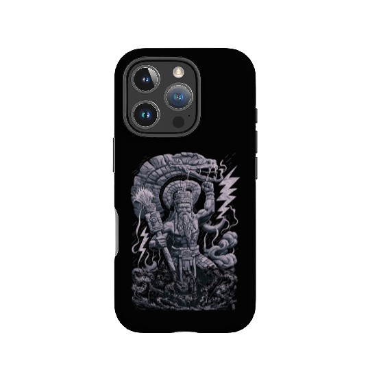 Maya God Mayan Mythology Chaac with Lightning and IPhone Cases