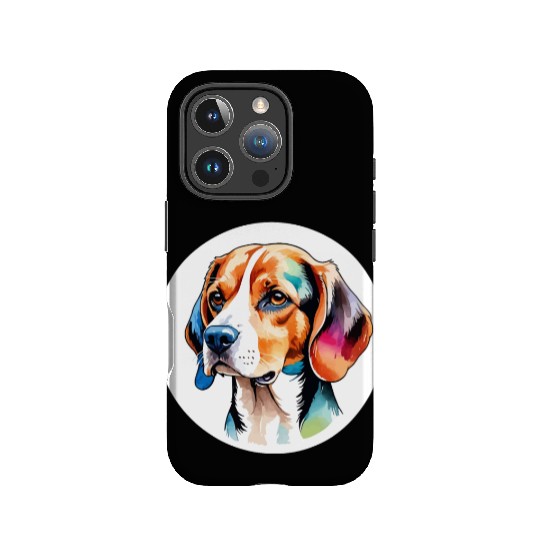 Beagle Watercolor IPhone Cases