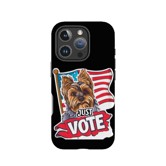 Unique American Flag Election 2024 Yorkie Gifts IPhone Cases