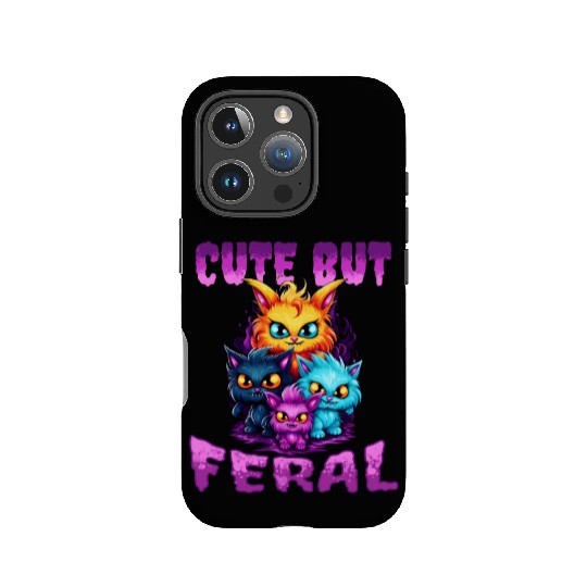 Cute but Feral! Wild Cat Party Concert Cat Lovers IPhone Cases