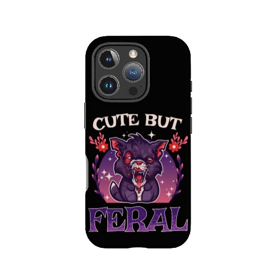 Cute but Feral! Wild Cat Party Concert Cat Lovers IPhone Cases