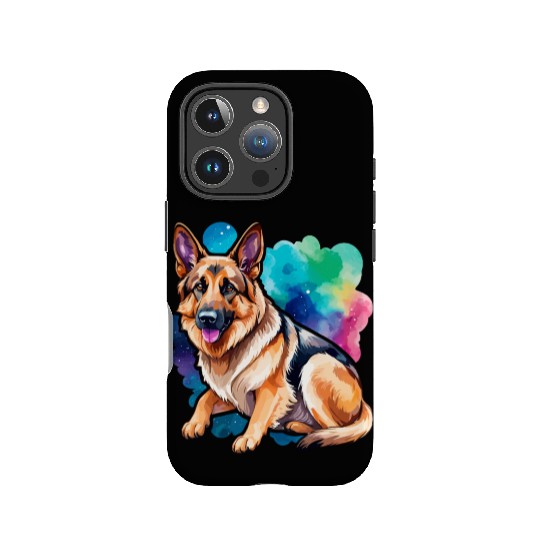 German Shepherd Watercolor IPhone Cases