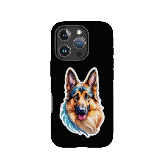 German Shepherd Watercolor IPhone Cases