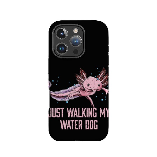 Just Walking My Water Dog Funny Axolotl Humor Sala IPhone Cases