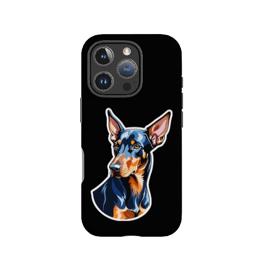 Dobermann Watercolor IPhone Cases