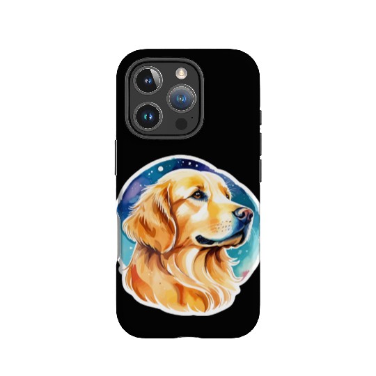 Golden Retriever Watercolor IPhone Cases