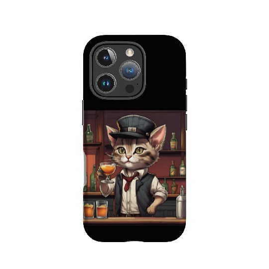 bartender kitty IPhone Cases