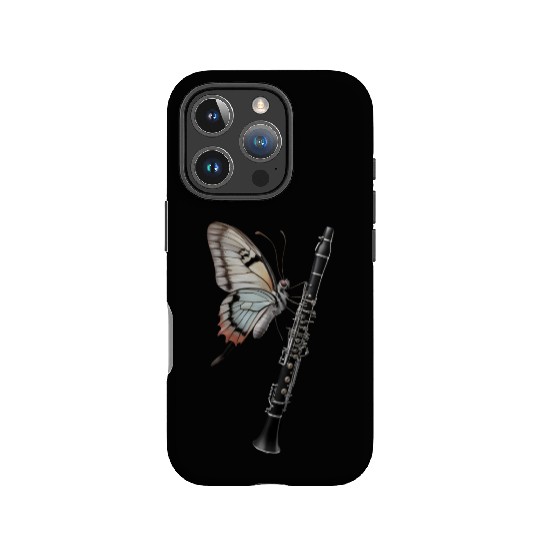 Butterfly Playing Clarinet Realistic IPhone Cases