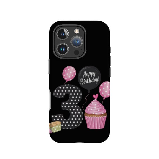 Girl 3rd Birthday Pink IPhone Cases