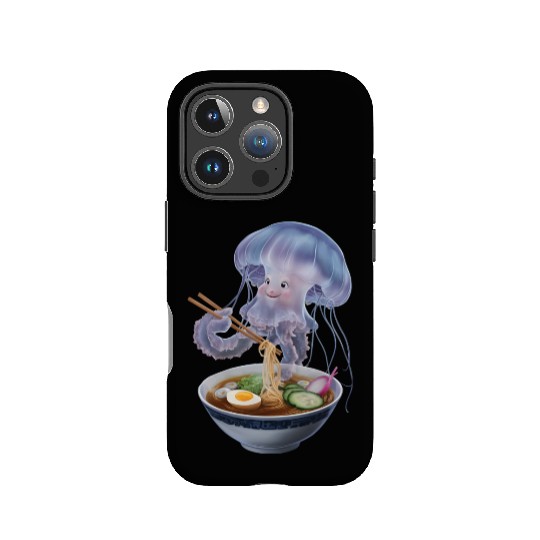 Jellyfish Eating Ramen Realistic IPhone Cases