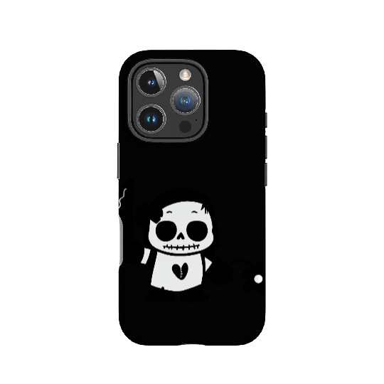 Halloween Girl with Flower and Knife IPhone Cases