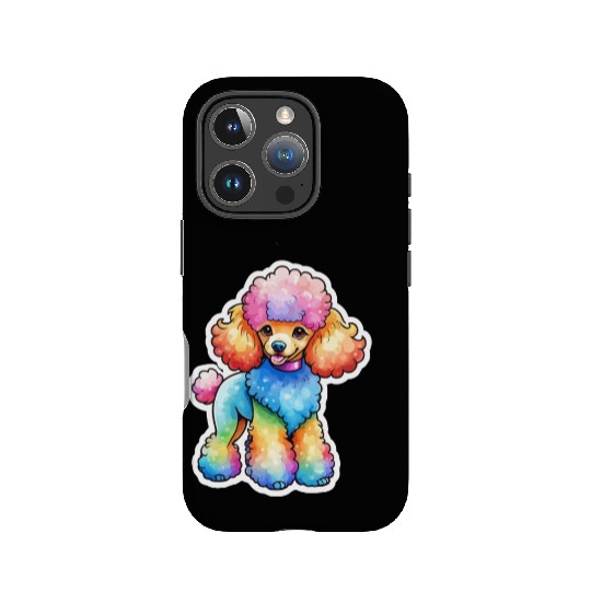 Poodle Watercolor IPhone Cases
