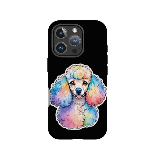 Poodle Watercolor IPhone Cases