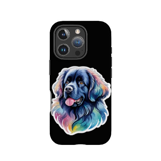 Newfoundland Dog Watercolor IPhone Cases