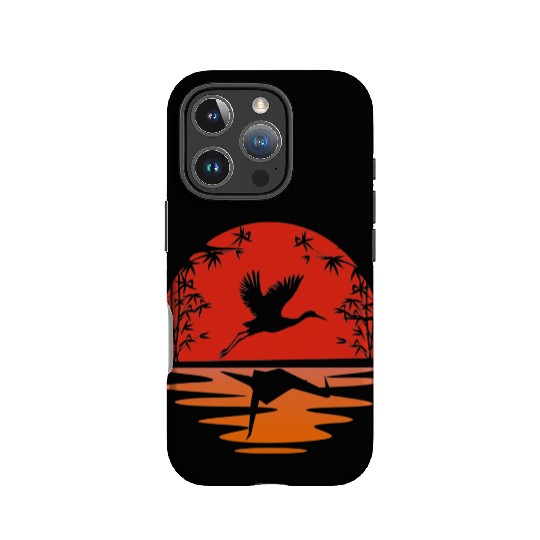 Crane Lover Origami Animal Nature Bird Sunset IPhone Cases