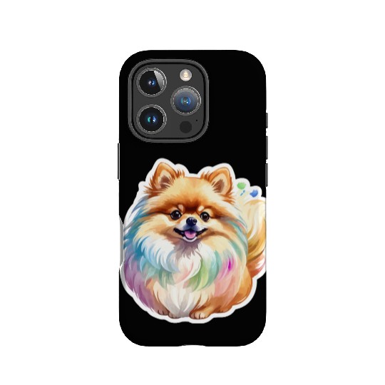 Pomeranian Watercolor IPhone Cases
