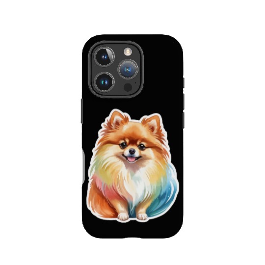 Pomeranian Watercolor IPhone Cases