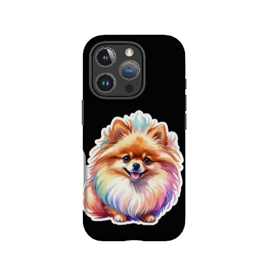 Pomeranian Watercolor IPhone Cases