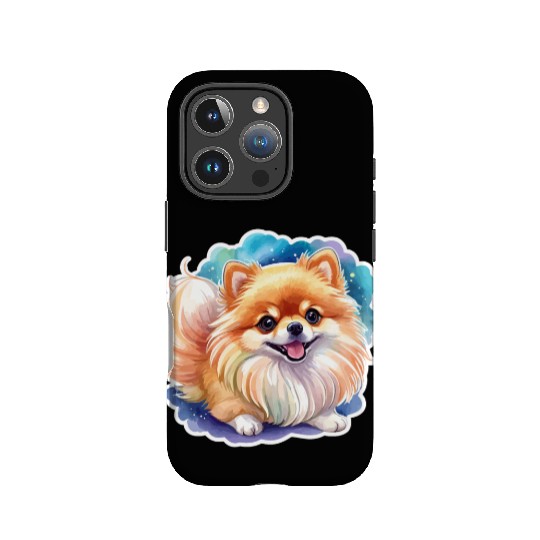 Pomeranian Watercolor IPhone Cases